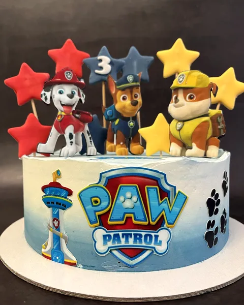 Tarta de Paw Patrol con el 3