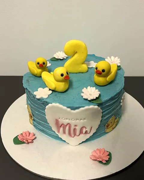 Tarta de patitos con el 2