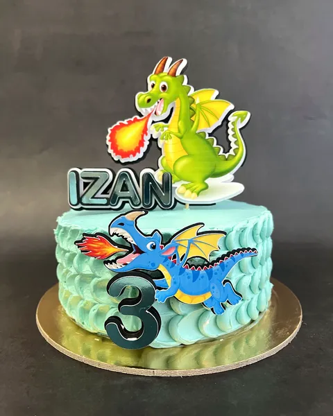 Tarta de dragones con el 3