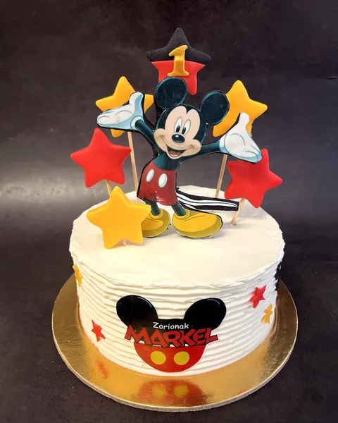 Tarta de Mickey Mouse con el 1