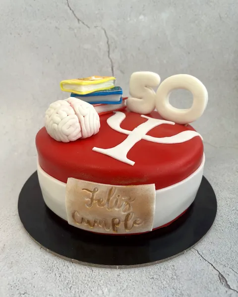Tarta de psicólogo con el 50