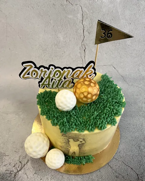 Tarta de golf con el 36