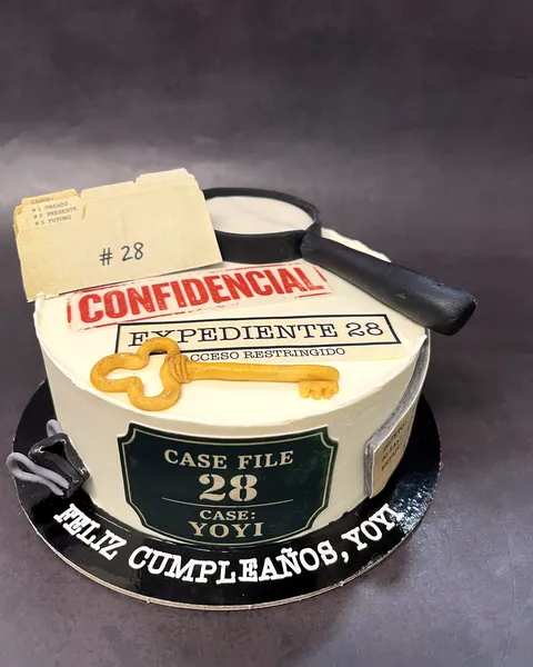 Tarta «Expediente confidencial»