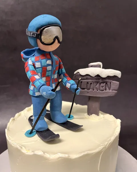 Esquiador de fondant