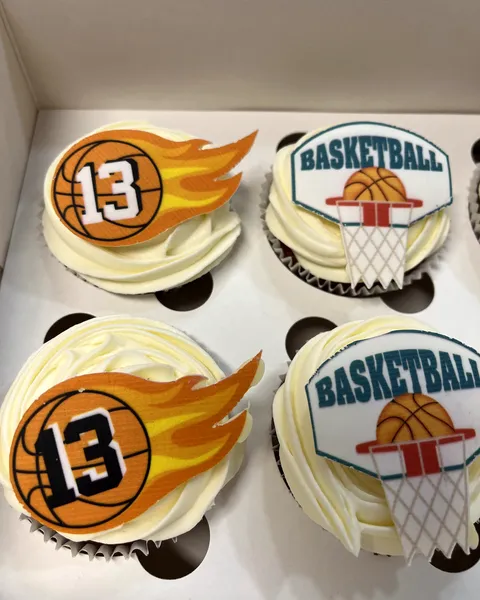 Cupcakes de baloncesto