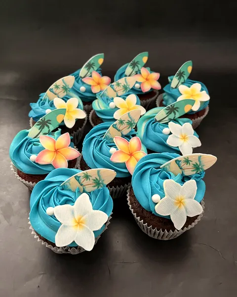 Cupcakes con flores