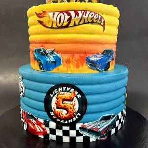 Tarta de dos pisos de Hot Wheels